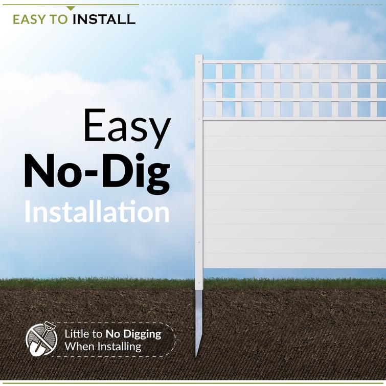 Keswick Vinyl Privacy Fence and Screen Kit (44in H x 42in W)